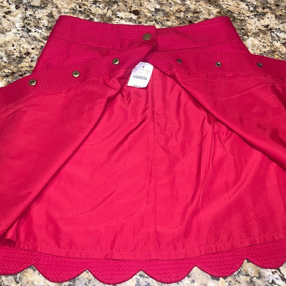 Brand new tags J.Crew Women's Red Button-Front Skirt - Picture 6 of 6